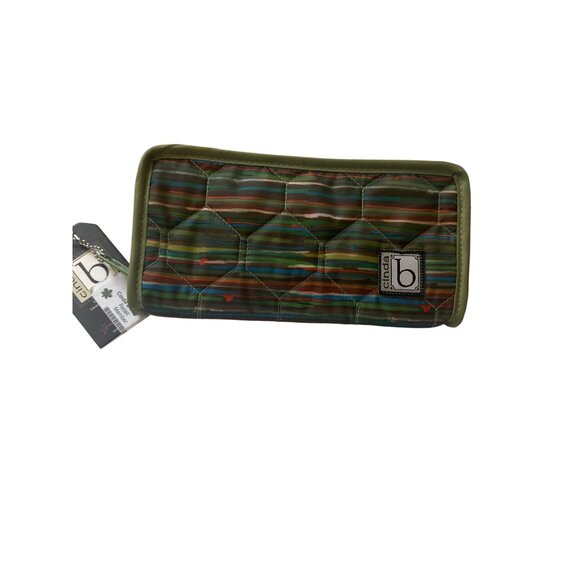 Cinda B Quilted Striped Zip-Around Wallet With Multiple Compartments - Picture 1 of 5